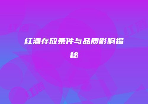 红酒存放条件与品质影响揭秘