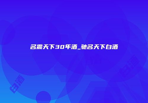 名震天下30年酒_驰名天下白酒