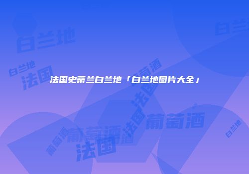 法国史蒂兰白兰地「白兰地图片大全」
