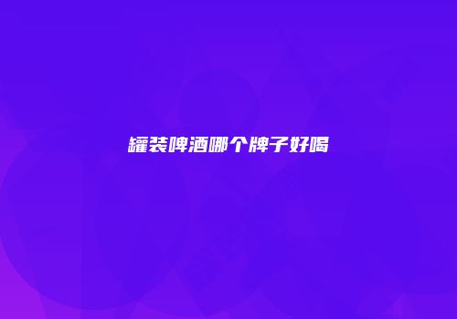 罐装啤酒哪个牌子好喝
