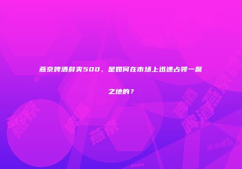 燕京啤酒鲜爽500，是如何在市场上迅速占领一席之地的？