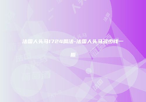 法国人头马1724喝法-法国人头马多少钱一瓶