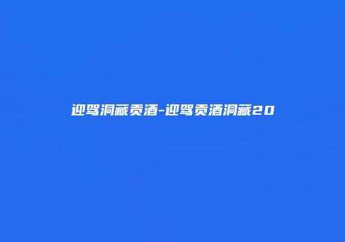 迎驾洞藏贡酒-迎驾贡酒洞藏20