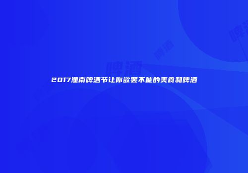 2017潼南啤酒节让你欲罢不能的美食和啤酒