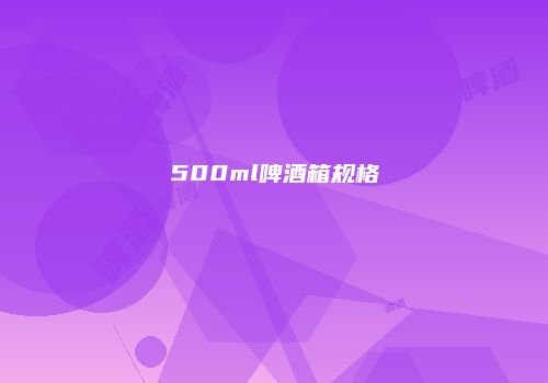 500ml啤酒箱规格