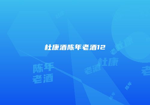 杜康酒陈年老酒12