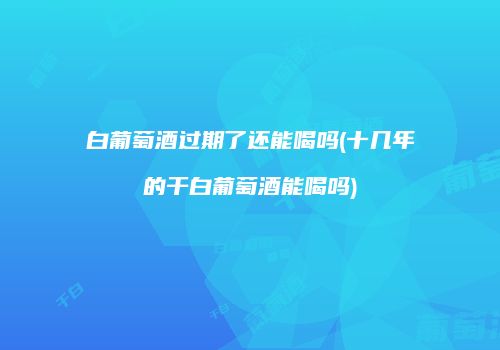 白葡萄酒过期了还能喝吗(十几年的干白葡萄酒能喝吗)