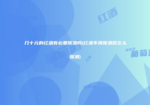 几十元的红酒有必要醒酒吗(红酒不用醒酒器怎么醒酒)