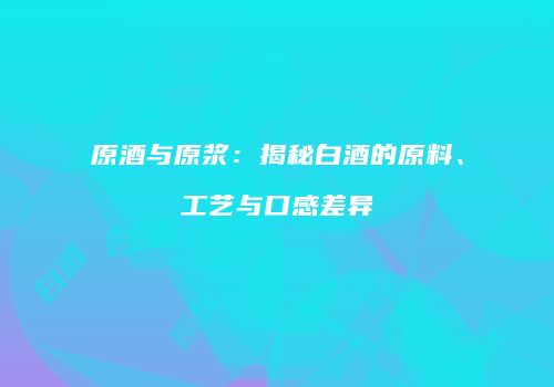 原酒与原浆：揭秘白酒的原料、工艺与口感差异