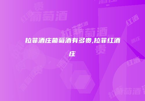 拉菲酒庄葡萄酒有多贵,拉菲红酒庄