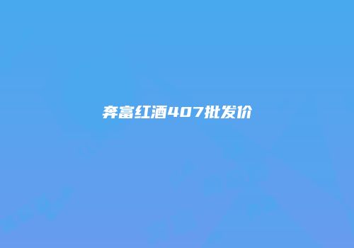 奔富红酒407批发价
