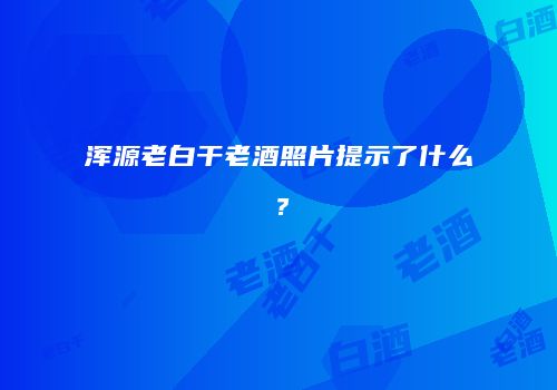 浑源老白干老酒照片提示了什么？