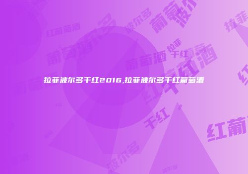 拉菲波尔多干红2016,拉菲波尔多干红葡萄酒