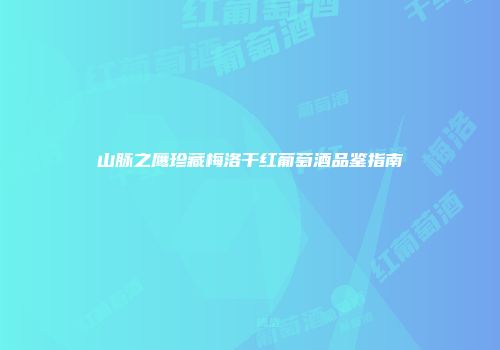 山脉之鹰珍藏梅洛干红葡萄酒品鉴指南