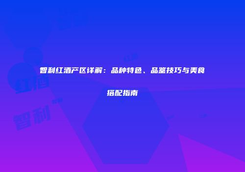 智利红酒产区详解：品种特色、品鉴技巧与美食搭配指南
