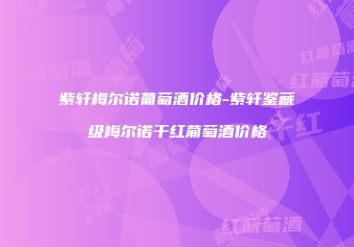紫轩梅尔诺葡萄酒价格-紫轩鉴藏级梅尔诺干红葡萄酒价格