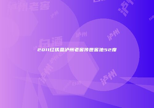 2011红铁盒泸州老窖传世窖池52度