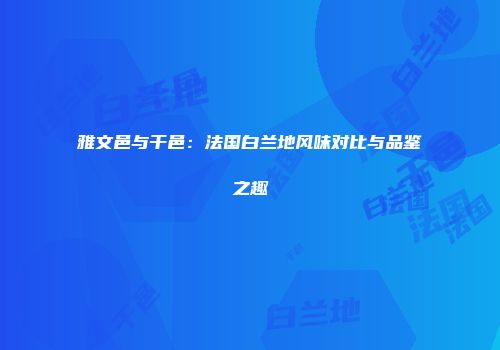 雅文邑与干邑：法国白兰地风味对比与品鉴之趣