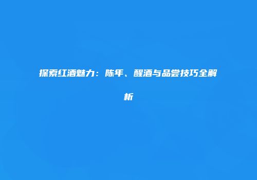 探索红酒魅力：陈年、醒酒与品尝技巧全解析