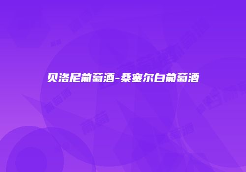 贝洛尼葡萄酒-桑塞尔白葡萄酒