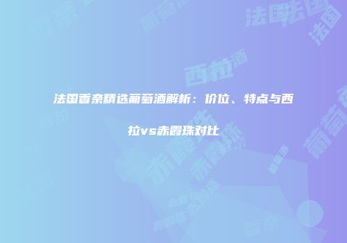 法国香奈精选葡萄酒解析：价位、特点与西拉vs赤霞珠对比