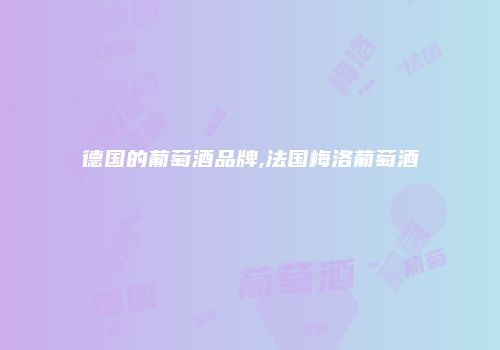 德国的葡萄酒品牌,法国梅洛葡萄酒