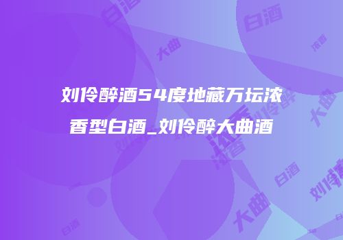 刘伶醉酒54度地藏万坛浓香型白酒_刘伶醉大曲酒