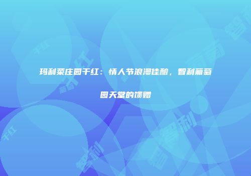 玛利菜庄园干红：情人节浪漫佳酿，智利葡萄园天堂的馈赠