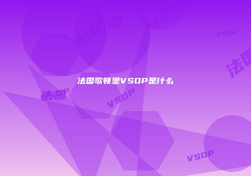法国歌顿堡VSOP是什么