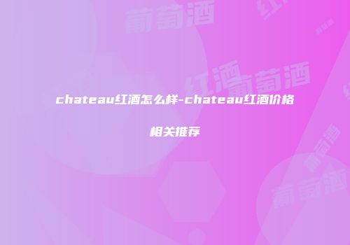 chateau红酒怎么样-chateau红酒价格相关推荐