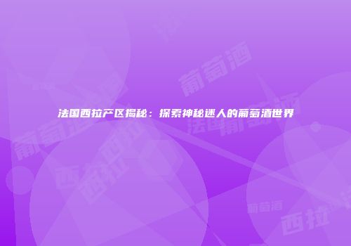 法国西拉产区揭秘：探索神秘迷人的葡萄酒世界