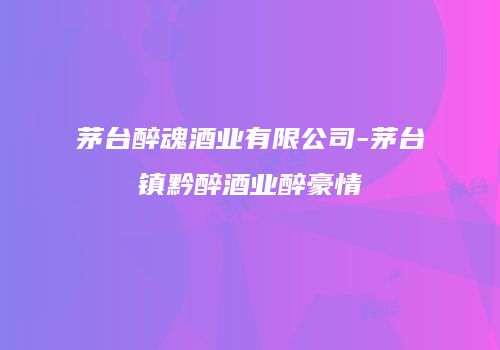 茅台醉魂酒业有限公司-茅台镇黔醉酒业醉豪情