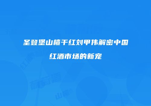 圣登堡山楂干红刘甲伟解密中国红酒市场的新宠