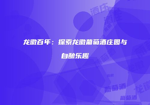 龙徽百年：探索龙徽葡萄酒庄园与自酿乐趣