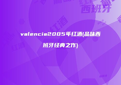 valencia2005年红酒(品味西班牙经典之作)
