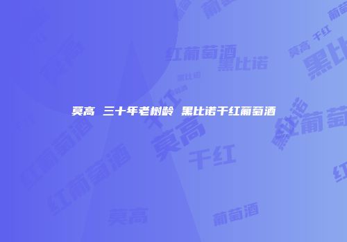 莫高 三十年老树龄 黑比诺干红葡萄酒