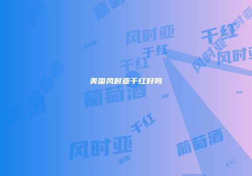 美国风时亚干红好吗