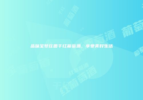 品味宝梦庄园干红葡萄酒，享受美好生活