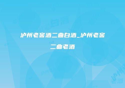 泸州老窖酒二曲白酒_泸州老窖二曲老酒