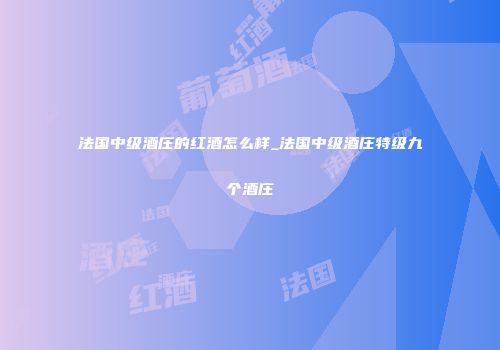 法国中级酒庄的红酒怎么样_法国中级酒庄特级九个酒庄