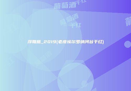 浮雕瓶_2019(老皮埃尔罗纳河谷干红)
