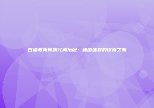 白酒与美食的完美搭配：味蕾盛宴的探索之旅