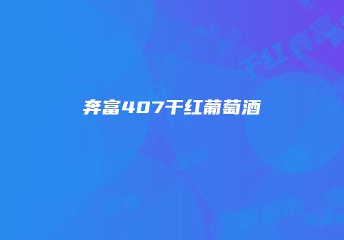 奔富407干红葡萄酒