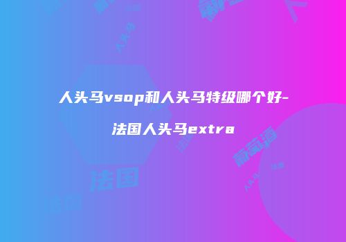 人头马vsop和人头马特级哪个好-法国人头马extra