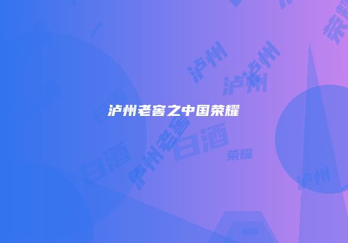 泸州老窖之中国荣耀