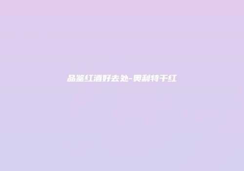 品鉴红酒好去处-奥利特干红