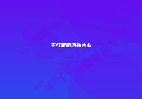干红葡萄酒劲大么