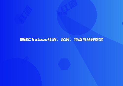 揭秘Chateau红酒：起源、特点与品种鉴赏