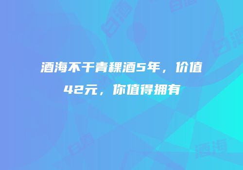 酒海不干青稞酒5年，价值42元，你值得拥有