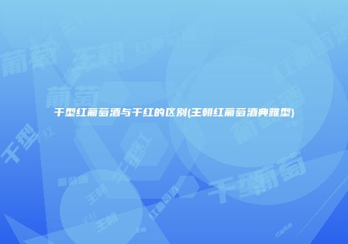 干型红葡萄酒与干红的区别(王朝红葡萄酒典雅型)
